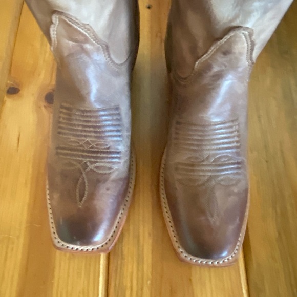 NWT Nocona Boots Genuine Leather Cowgirl Boots Rendezvous Tan - Picture 4 of 12